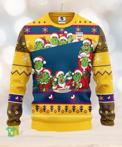 NFL Miami Dolphins Cute 12 Grinch Face Xmas Day Ugly Christmas Sweater Sport Fans Men And Women Christmas Gift