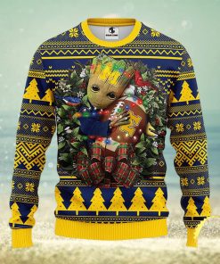 NFL Michigan Wolverines Groot Hug Christmas Ugly Sweater