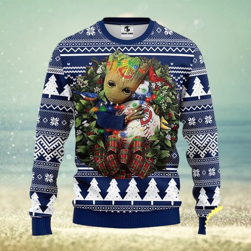 NFL Minnesota Twins Groot Hug Christmas Ugly Sweater