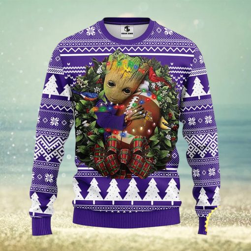 NFL Minnesota Vikings Groot Hug Christmas Ugly Sweater