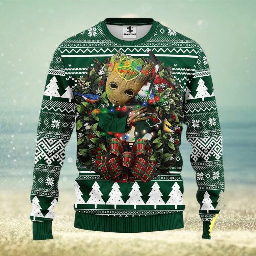 NFL Minnesota Wild Groot Hug Christmas Ugly Sweater