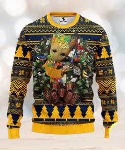 NFL Nashville Predators Groot Hug Christmas Ugly Sweater