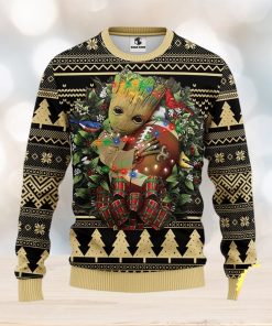 NFL New Orleans Saints Groot Hug Christmas Ugly Sweater