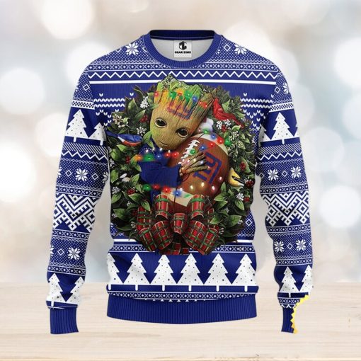 NFL New York Giants Groot Hug Christmas Ugly Sweater