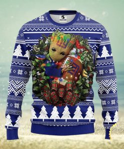 NFL New York Giants Groot Hug Christmas Ugly Sweater