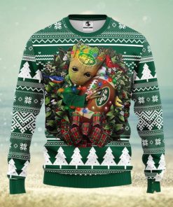 NFL New York Jets Groot Hug Christmas Ugly Sweater - Limotees