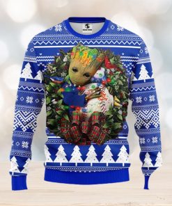 NFL New York Mets Groot Hug Christmas Ugly Sweater