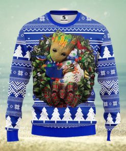 NFL New York Mets Groot Hug Christmas Ugly Sweater