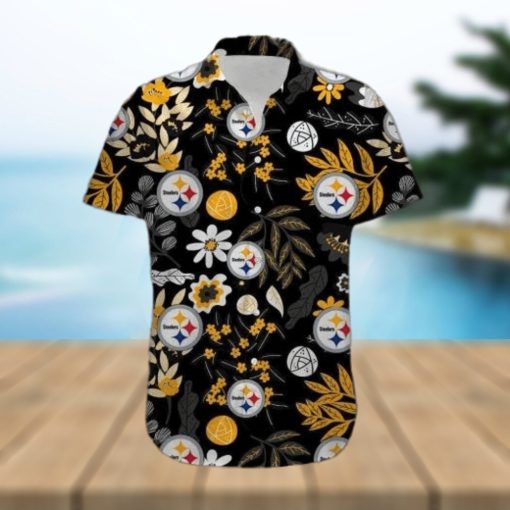 NFL Pittsburgh Steelers Hawaiian Shirt Football Casual Short Sleeve Button Shirt