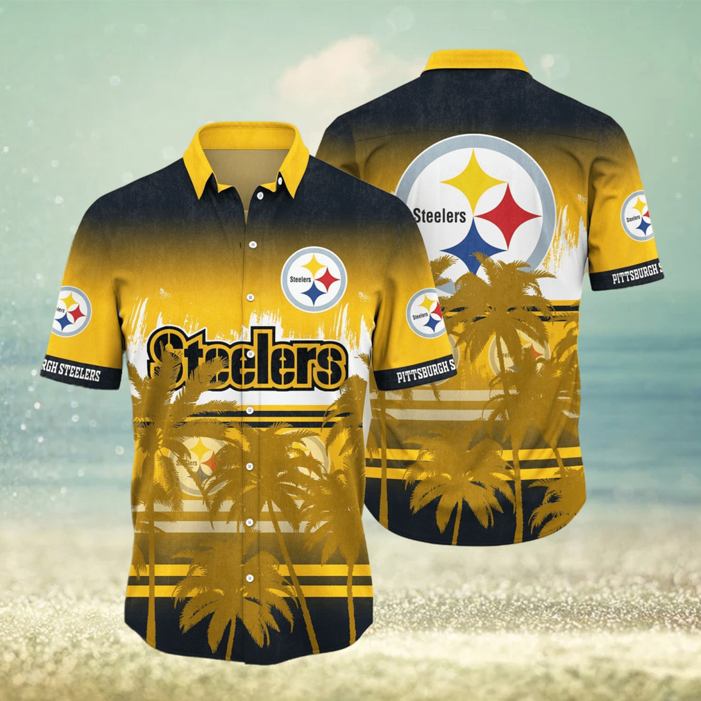 NFL Pittsburgh Steelers Tree Yellow Hawaiian Shirt - Limotees
