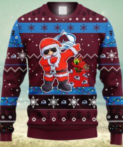 NHL Colorado Avalanche Dabbing Santa Claus Ideas Logo Ugly Christmas Sweater For Fans