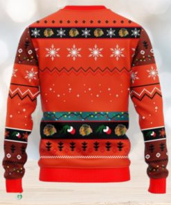 NHL Logo Chicago Blackhawks 12 Grinch Xmas Day Christmas Ugly Sweater For Men Women