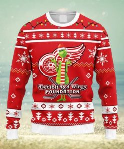 NHL Logo Detroit Red Wings Funny Grinch Christmas Ugly Sweater For Men Women