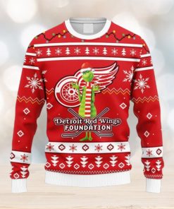 NHL Logo Detroit Red Wings Funny Grinch Christmas Ugly Sweater For Men Women