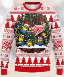 NHL Logo Detroit Red Wings Minion Christmas Ugly Sweater For Men Women