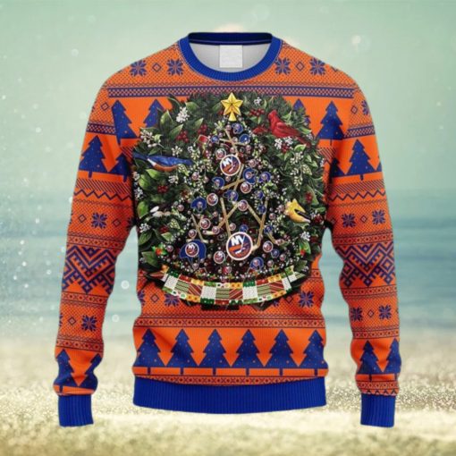 NHL Logo New York Islanders Tree Ball Christmas Ugly Sweater For Men Women