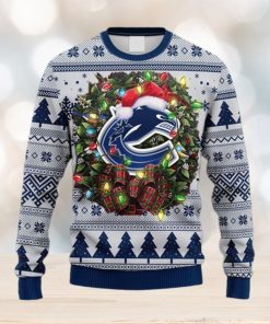 NHL Logo Vancouver Canucks Christmas Ugly Sweater For Men Women - Limotees
