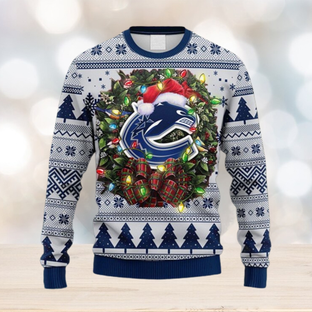 NHL, Sweaters, Vancouver Canucks Adult M Ugly Christmas Sweater Nhl  Sports Hockey Blue Green E2
