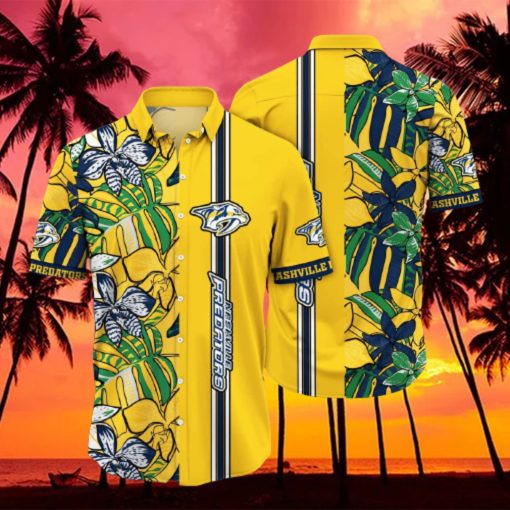 NHL Nashville Predators Hawaiian Shirt Summer Aloha Gift For Beach Trip hawaiian shirt