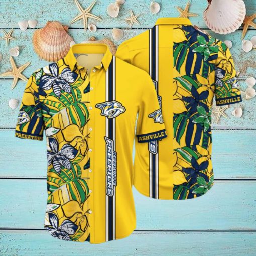 NHL Nashville Predators Hawaiian Shirt Summer Aloha Gift For Beach Trip hawaiian shirt