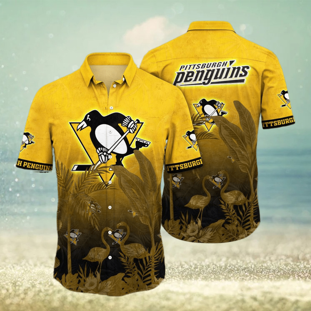 Men's Adidas Cream Pittsburgh Penguins Baseball Button-Up Shirt Size: Medium