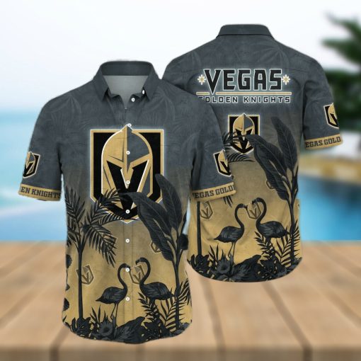 NHL Vegas Golden Knights Flower Summer Hawaiian Shirt