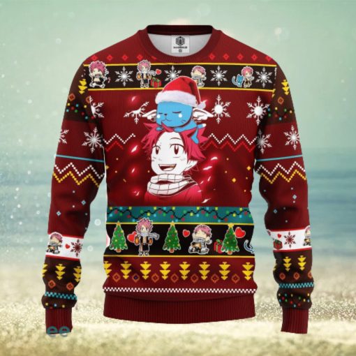 Natsu Fairy Tail Anime Amazing Gift Ugly Christmas 3D Sweater Christmas Gift For Men And Women