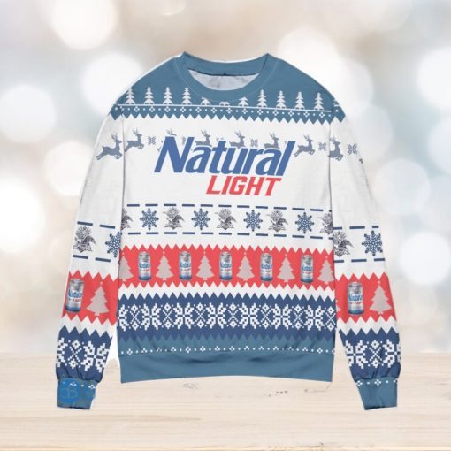 Natural Light Beer Christmas Pattern Ugly Christmas Sweater Christmas Gift For Men And Women