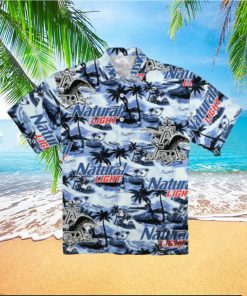 Natural Light Hawaiian Sea Island Pattern Shirt Natural Light Hawaiian Shirt