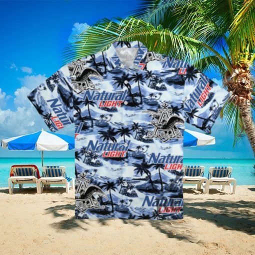 Natural Light Hawaiian Sea Island Pattern Shirt Natural Light Hawaiian Shirt