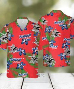 Natural Light Hawaiian Shirt Hibiscus Flower Pattern Beach Summer Shirt