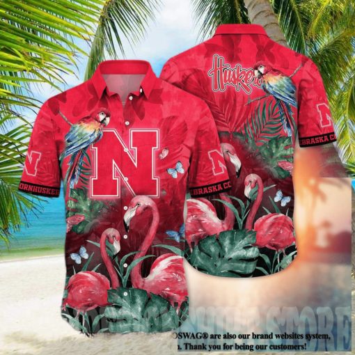 Nebraska Cornhuskers NCAA Flower Full Print Unisex Hawaiian Shirt