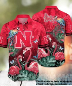 Nebraska Cornhuskers NCAA Flower Full Print Unisex Hawaiian Shirt