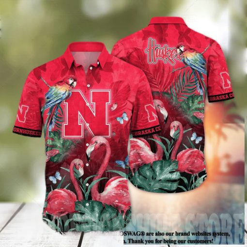 Nebraska Cornhuskers NCAA Flower Full Print Unisex Hawaiian Shirt