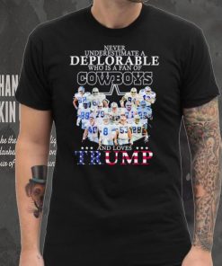 Never underestimate a deplorable who is a fan of Cowboys and loves Trump shirt