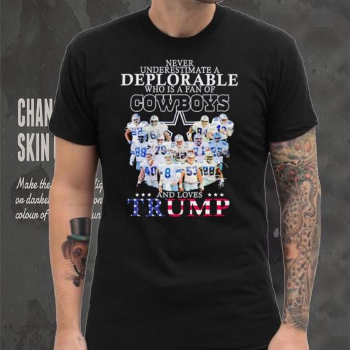 Never underestimate a deplorable who is a fan of Cowboys and loves Trump shirt