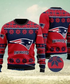 New England Patriots Snowflakes Pattern Ugly Christmas Sweater Christmas Gift