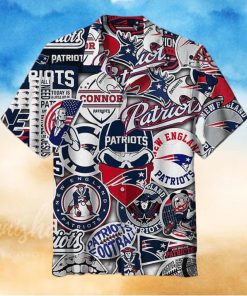 New England Patriots Striped Men’s Hawaiian Shirt