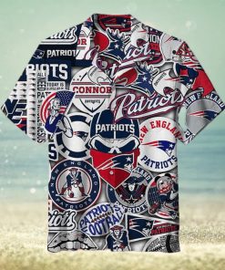 New England Patriots Striped Men’s Hawaiian Shirt