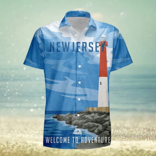 New Jersey Retro Style Travel Summer 3D Hawaiian Shirt Gift For Men And Women Fans