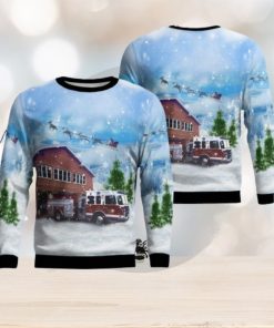 New Milford, Connecticut, Water Witch Hose Company No. 2 Christmas Ugly Sweater 3D