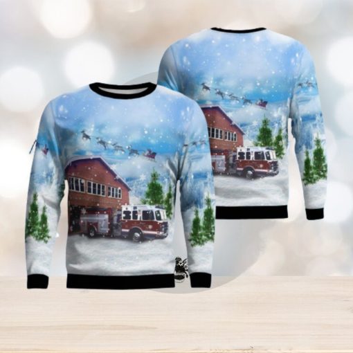 New Milford, Connecticut, Water Witch Hose Company No. 2 Christmas Ugly Sweater 3D