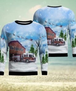 New Milford, Connecticut, Water Witch Hose Company No. 2 Christmas Ugly Sweater 3D