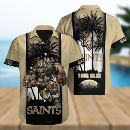 New Orleans Saints Hawaiian Shirt Nfl Football Custom Name Hawaiian Shirt Man