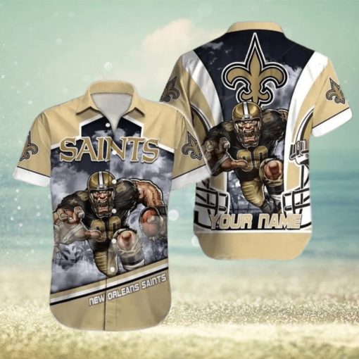 New Orleans Saints Hawaiian Shirt Nfl Football Custom Name Hawaiian Shirt Outfit