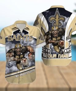 New Orleans Saints Hawaiian Shirt Nfl Football Custom Name Hawaiian Shirt Outfit