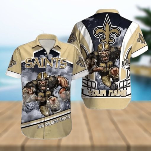 New Orleans Saints Hawaiian Shirt Nfl Football Custom Name Hawaiian Shirt Outfit