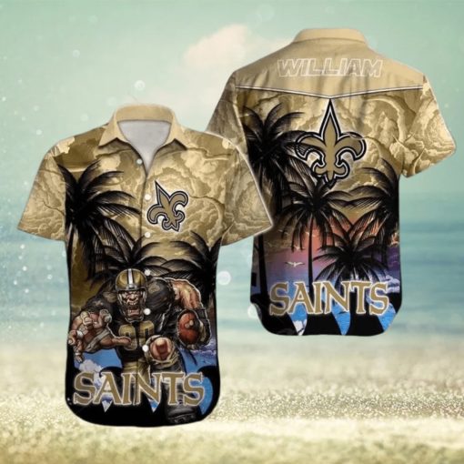 New Orleans Saints Hawaiian Shirt Nfl Football Personalized Button Up Hawaiian Shirt