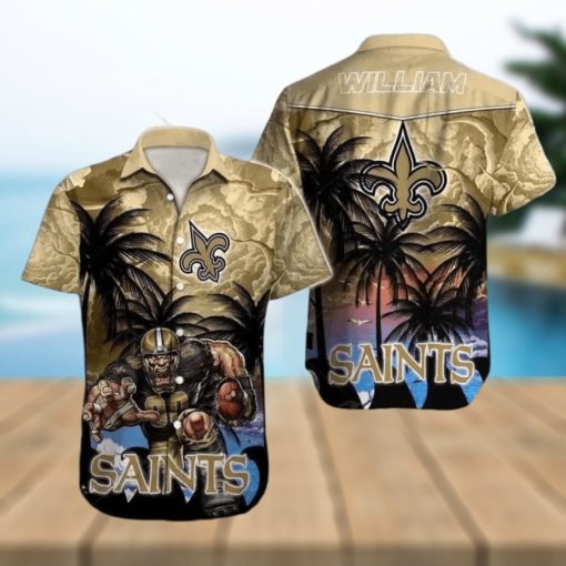 New Orleans Saints Hawaiian Shirt Nfl Football Personalized Button Up Hawaiian Shirt