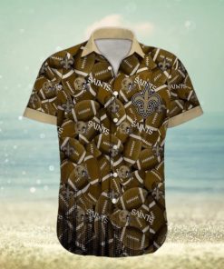 New Orleans Saints Hawaiian Shirt Nfl Football Print Custom Name Cheap